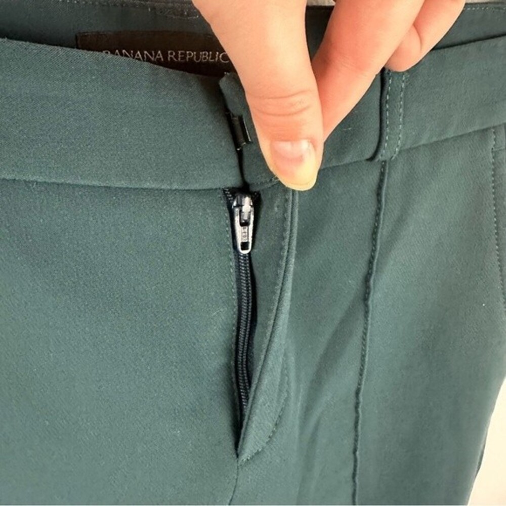 Banana Republic Green Trouser Work Pants Size 0 Professional Office Career - Picture 7 of 14
